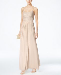 Adrianna Papell Beaded Chiffon Bridesmaid Gown from Macy’s Wedding Shop