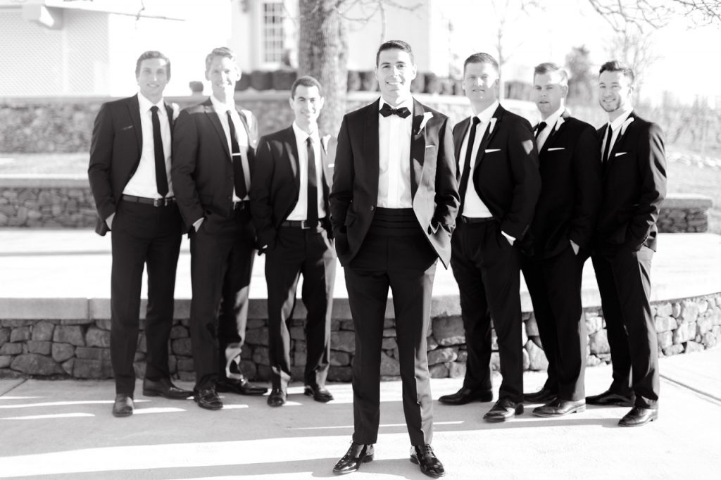 Groom and groomsmen wedding photography