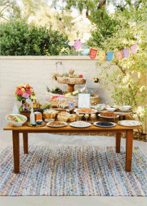 Co-Ed baby shower build your own taco bar