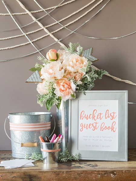 Sweet Wedding Guestbook Alternatives | Bucket List Guestbook