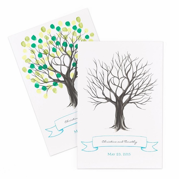 Wedding Guestbook Alternatives for the Non-Traditional Couple | Thumbprint Wedding Tree