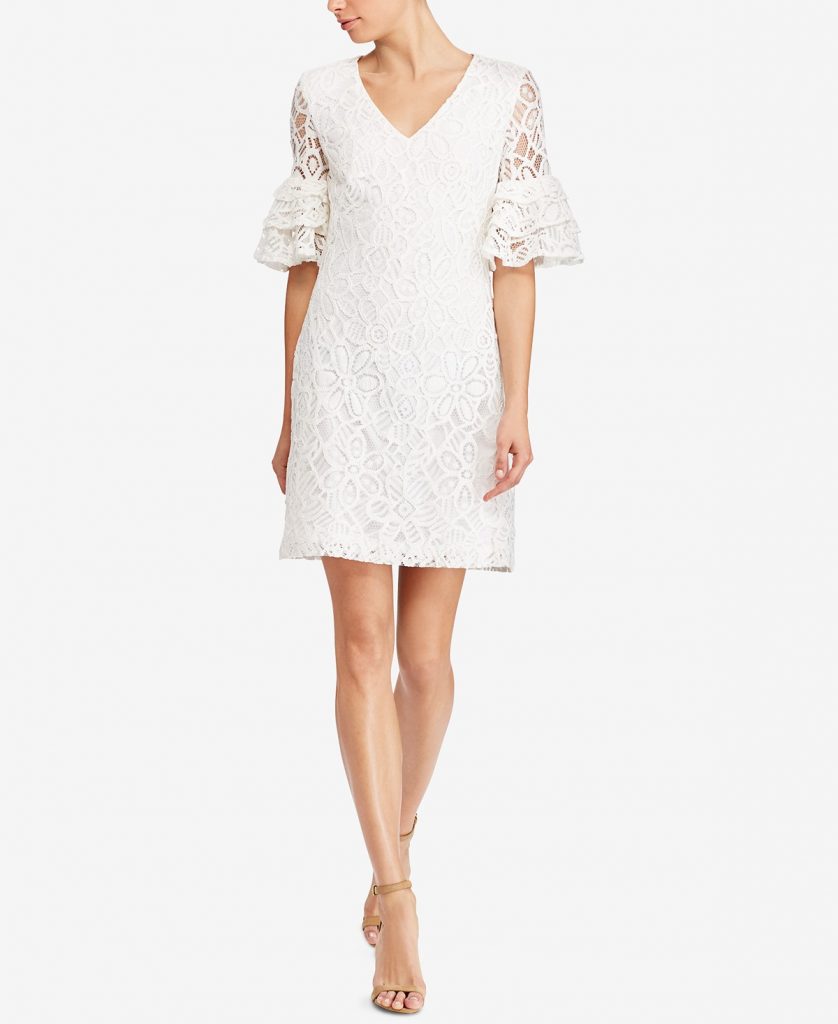 White Rehearsal Dinner Dress | White Lace Dress