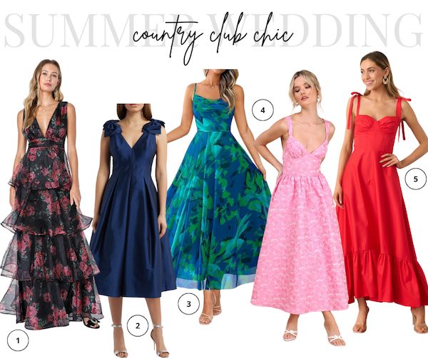Summer Evening Wedding Lookbook: Country Club Chic