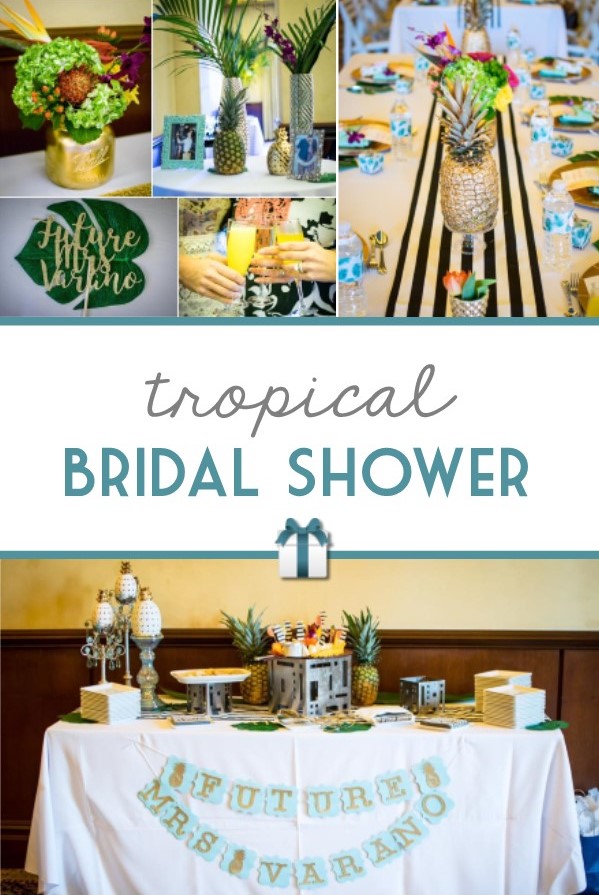 Be inspired by this cute and colorful real-life tropical bridal shower. It's the perfect fit for a summer celebration!
