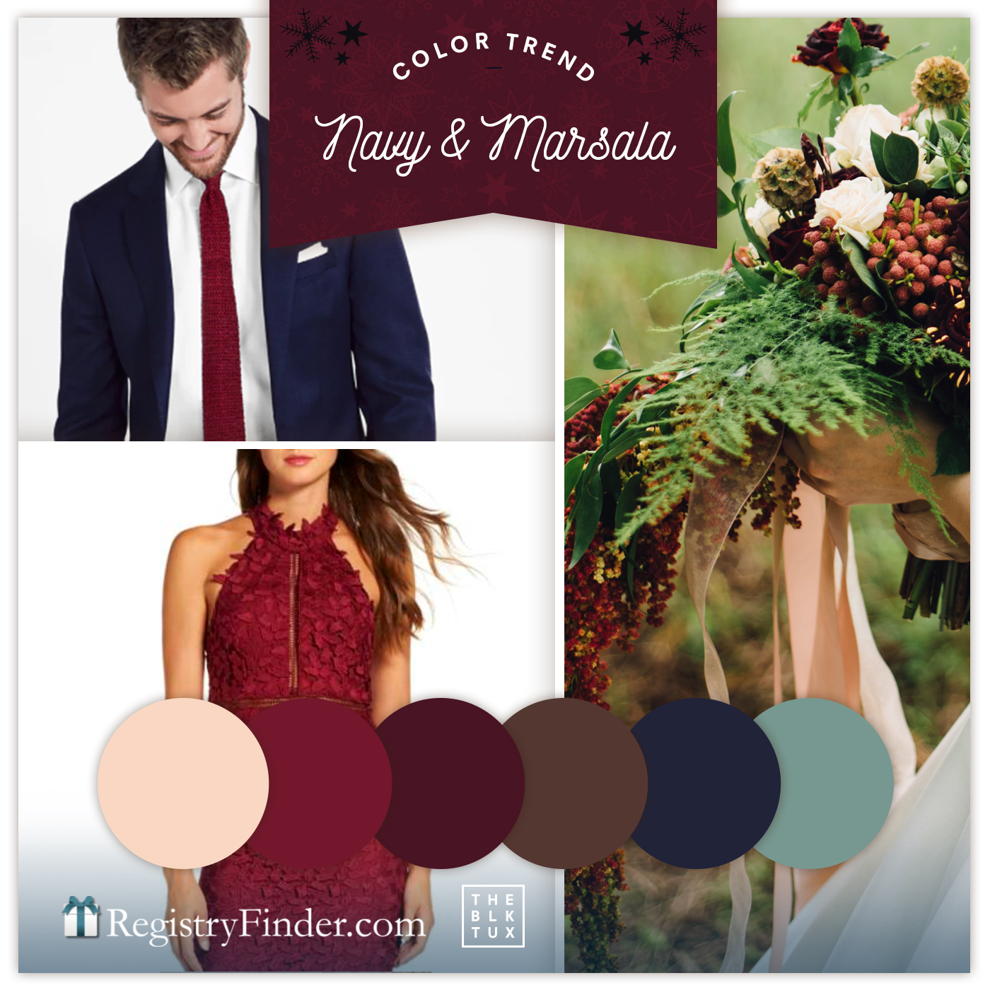 Navy and Marsala Wedding Colors