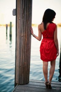 Dock engagement photos | Formal engagement photo outfit