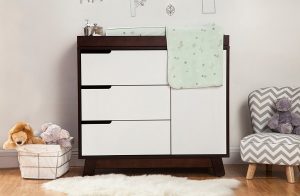 Top any dresser with a changing table and you’ve just opened up a world of possibilities in your small space nursery!