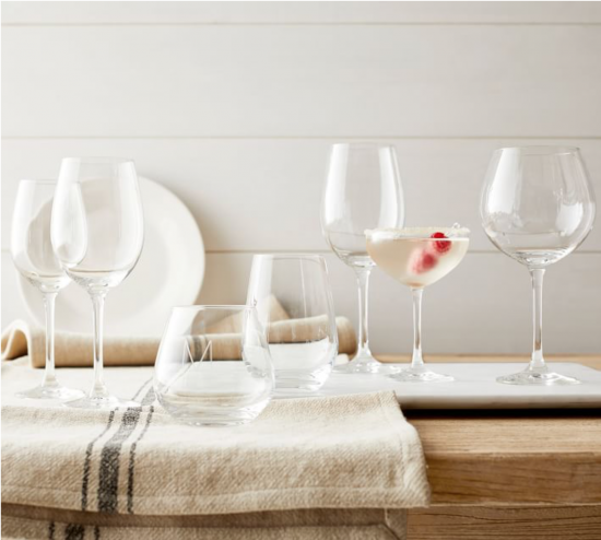 Pottery Barn Schott Zwiesel Classico Stemless Wine Glasses