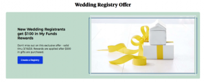 wedding registry offer