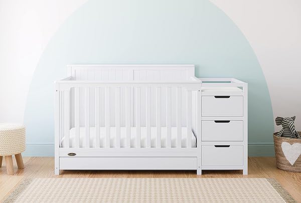 Cribs with changing table and clearance storage