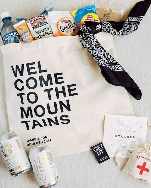 Wedding Guest Week Welcome Bag | Welcome to the Mountains