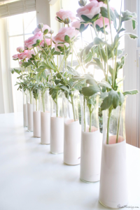 DIY Dip Dyed Vases for baby shower