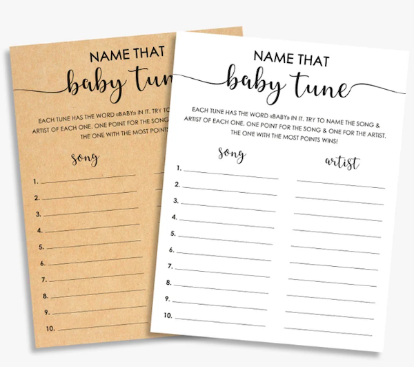 baby shower games