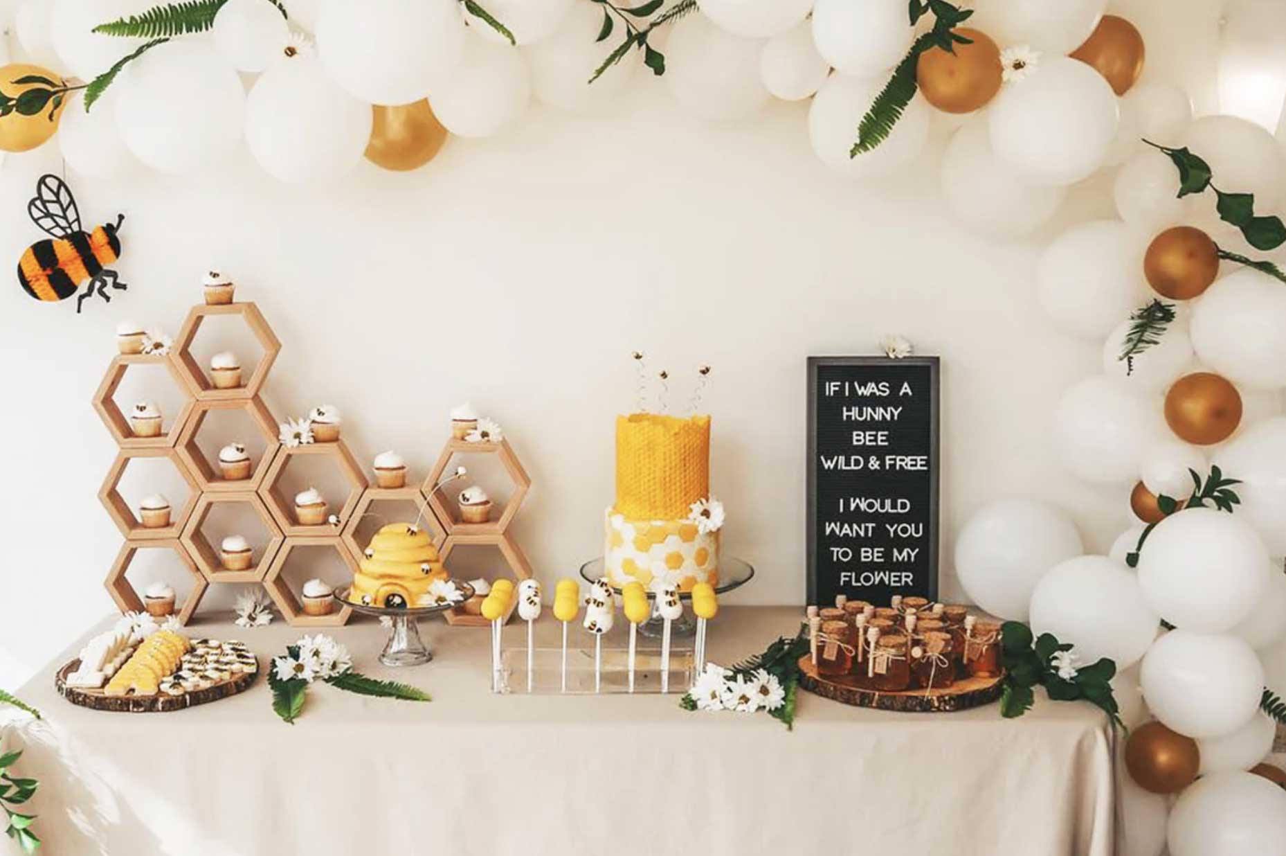 bee theme baby shower