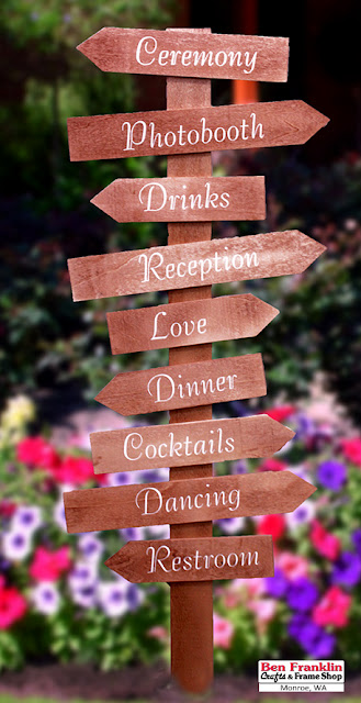 DIY Projects for Your Wedding | Put together wayfinding signs for your guests
