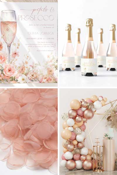 Petals and Prosecco Bridal Shower Theme