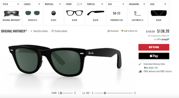 Custom Ray-Ban Wayfarer