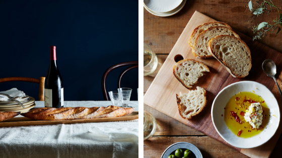 Unfiltered EVOO and a Baguette Board