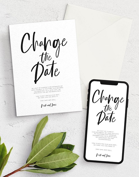 COVID Wedding | Change the Date Digital Invite