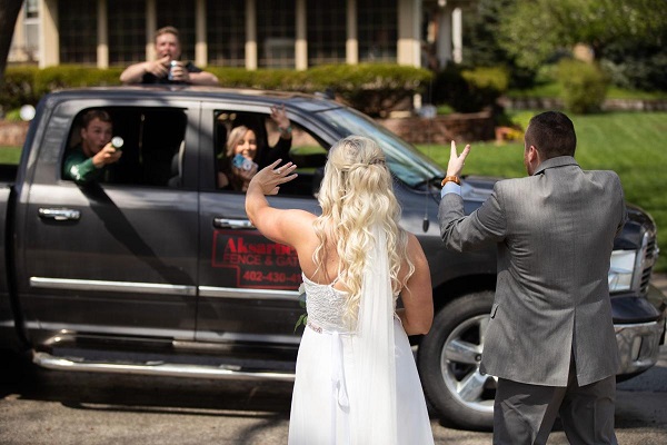 Drive-By Wedding Parade