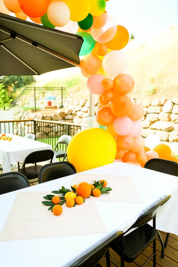 orange tablescape
