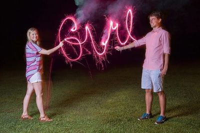 sparkler gender reveal