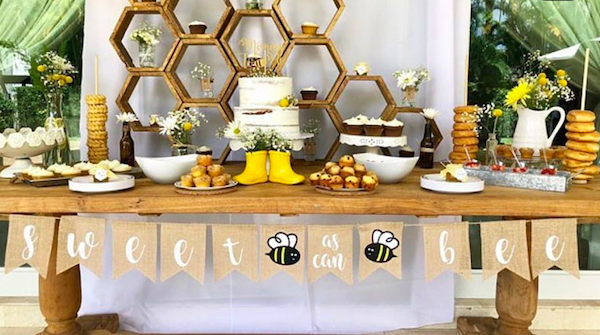 Sweet as Can Bee baby shower theme 