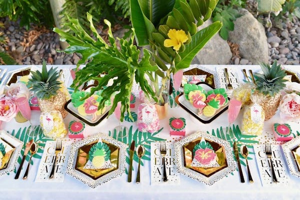 Tropical Theme Baby Shower Decor