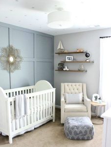 baby room accent wall