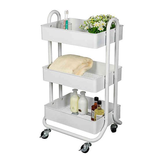 Dorm Essentials | Salt 3 Tier Storage Cart