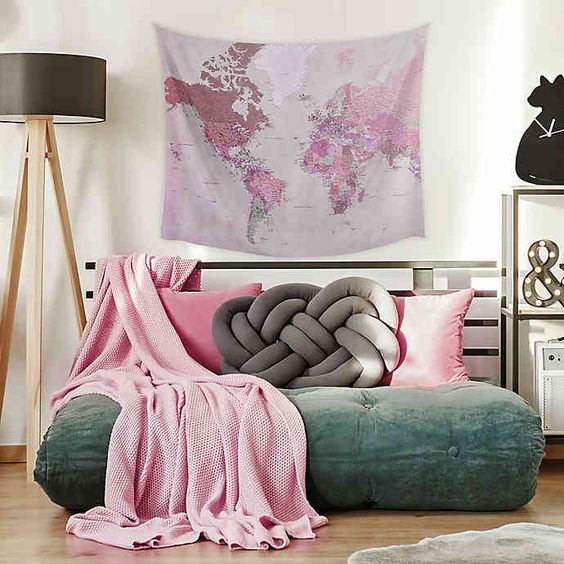 Dorm Essentials | RoomMates Map Tapestry