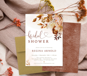 Fall Bridal Shower Invitations