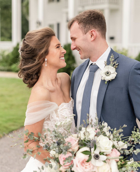 Bride and groom wedding portrait