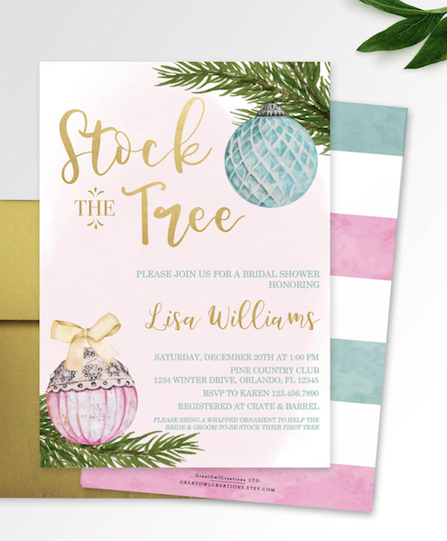 stock the tree invitation