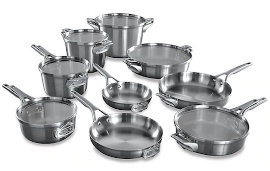 Calphalon Premier Space Saving Stainless Steel 15-Piece Cookware Set