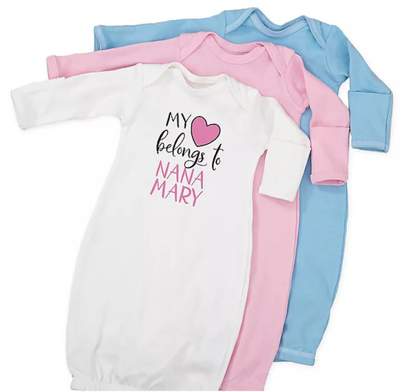 14 Personalized & Sentimental Baby Gifts | Sleeper Gown Set