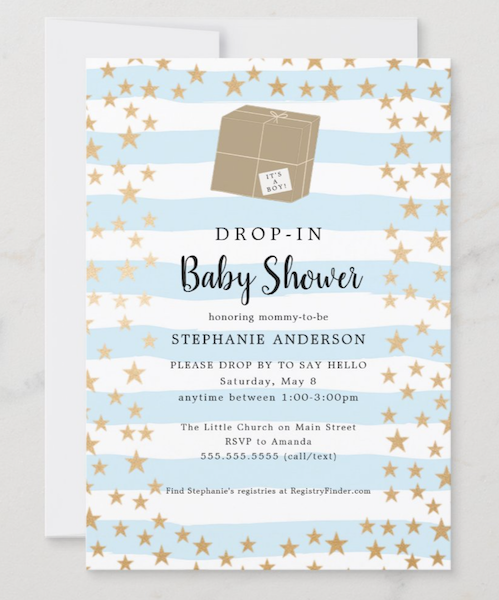Drop-In baby shower invitation