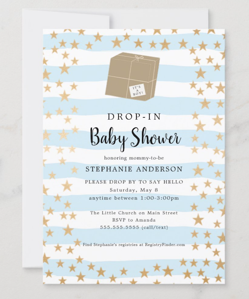 Open house baby shower best sale invitation wording