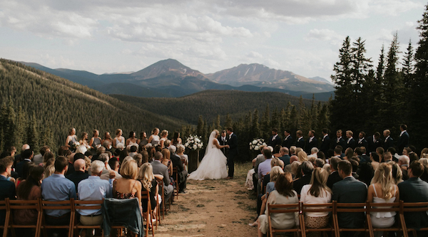 Mountain shop formal wedding