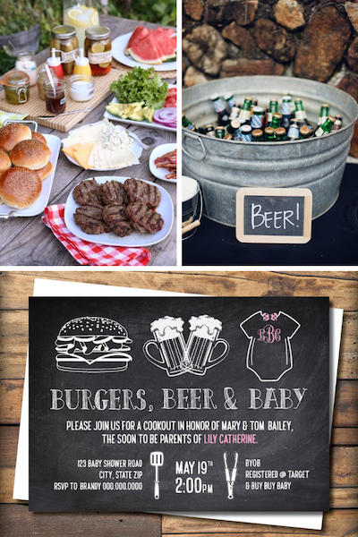 beer and burger baby shower