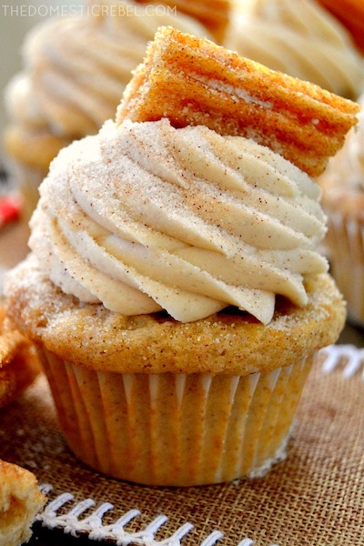 churro cupcakes