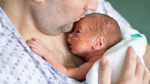 NICU baby with dad