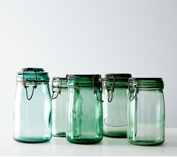 Vintage-Inspired Wedding Registry Items |  Vintage French Green Canning Jar