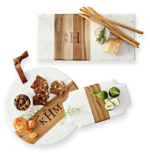 wood and marble cheeseboard