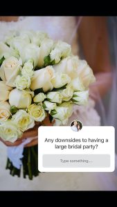 downsides to having a large bridal party