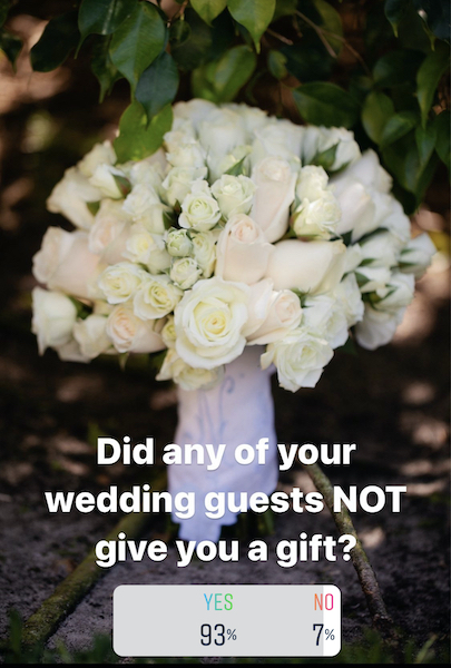 did any wedding guests not give a gift | wedding gift etiquette | wedding gift guide