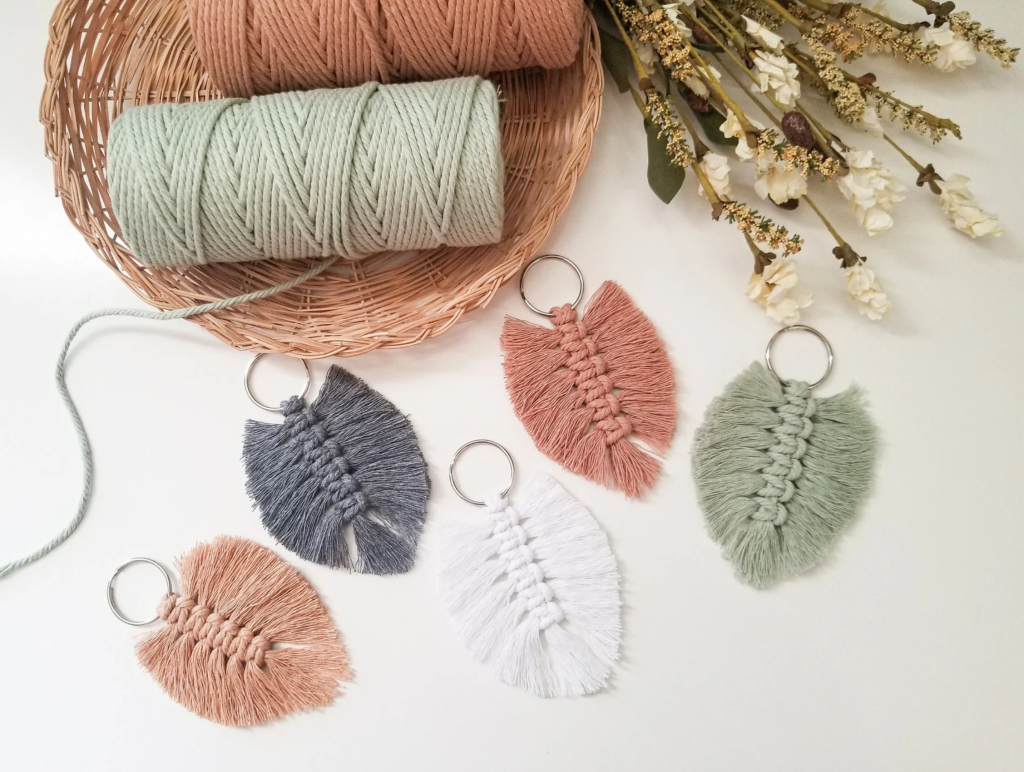 handmade feather keychains for baby shower 