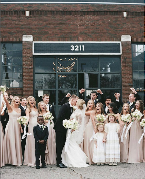 large bridal party