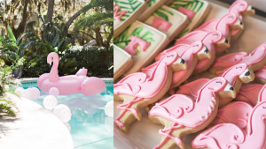 tropical poolside baby shower