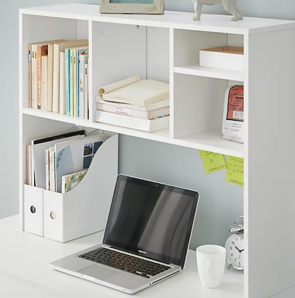 Organization Solutions for A Small Dorm | Desk hutch